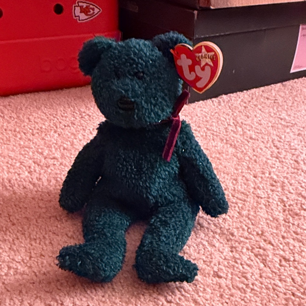 Ty Plush Bear in Deep Teal